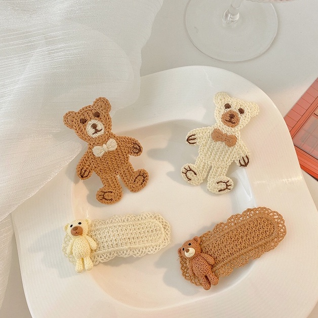 Kẹp Tóc Họa Tiết Hình Học Đơn Giản Dễ Thương Phong Cách Nhật Bản