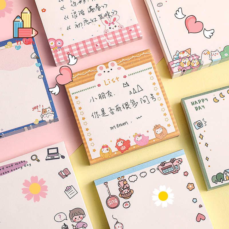 Giấy Ghi Chú Hình Hoạt Hình Đáng Yêu Tiện Lợi