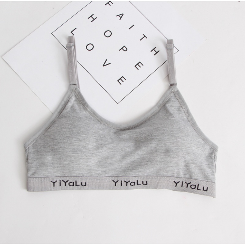 Áo Ngực Thể Thao Bằng Cotton Mềm Thoáng Khí Cho Bé Gái