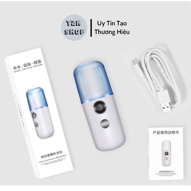 Máy xịt khoáng mini nano cầm tay phun sương kiêm máy xông hơi mini - T2K Shop