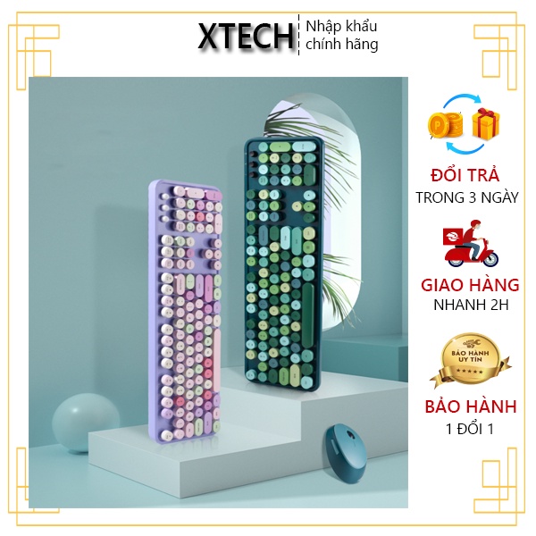 [Mã 273ELHA100K0 hoàn 7% đơn 500K] Bộ bàn phím chuột không dây MOFii Sweet S chính hãng có sẵn