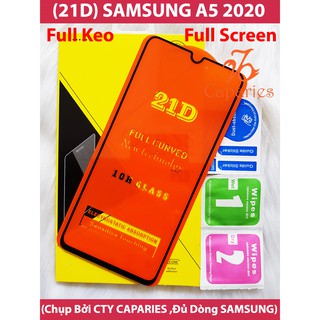 Kính Cường lực 21D Cho SAMSUNG A5 2020 Full màn hình 21D CAPARIES SIÊU BỀN, SIÊU CỨNG, ÔM SÁT MÁY, CHỐNG TRẦY