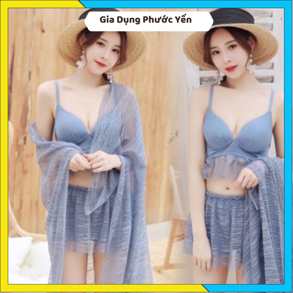 BỘ BƠI, BỘ ÁO TẮM 3 CHI TIẾT CHE KHUYẾT ĐIỂM KÍN ĐÁO