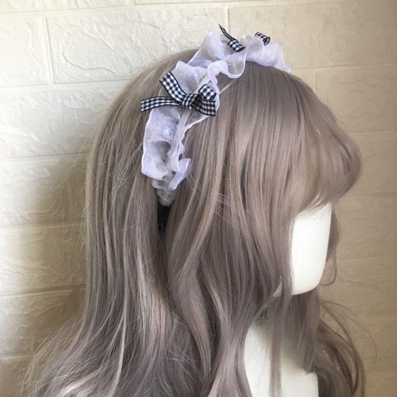 Băng Đô Cài Tóc Đính Nơ Ren Phong Cách Lolita