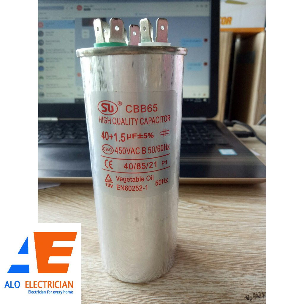 Tụ điều hòa 40MF 3 chân chất lượng cao