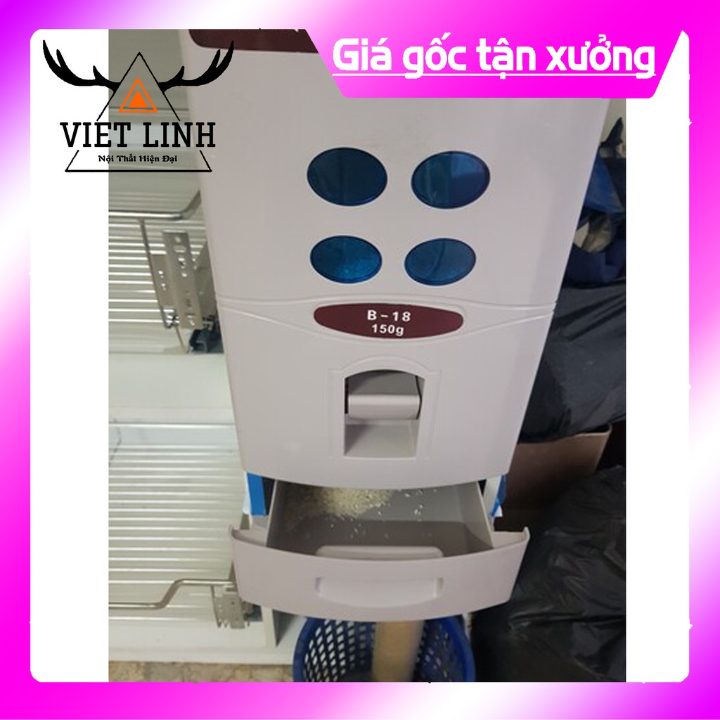 [CHÍNH HÃNG] Thùng Gạo Âm Tủ Cao Cấp Nhật Bản Có Ray Kéo