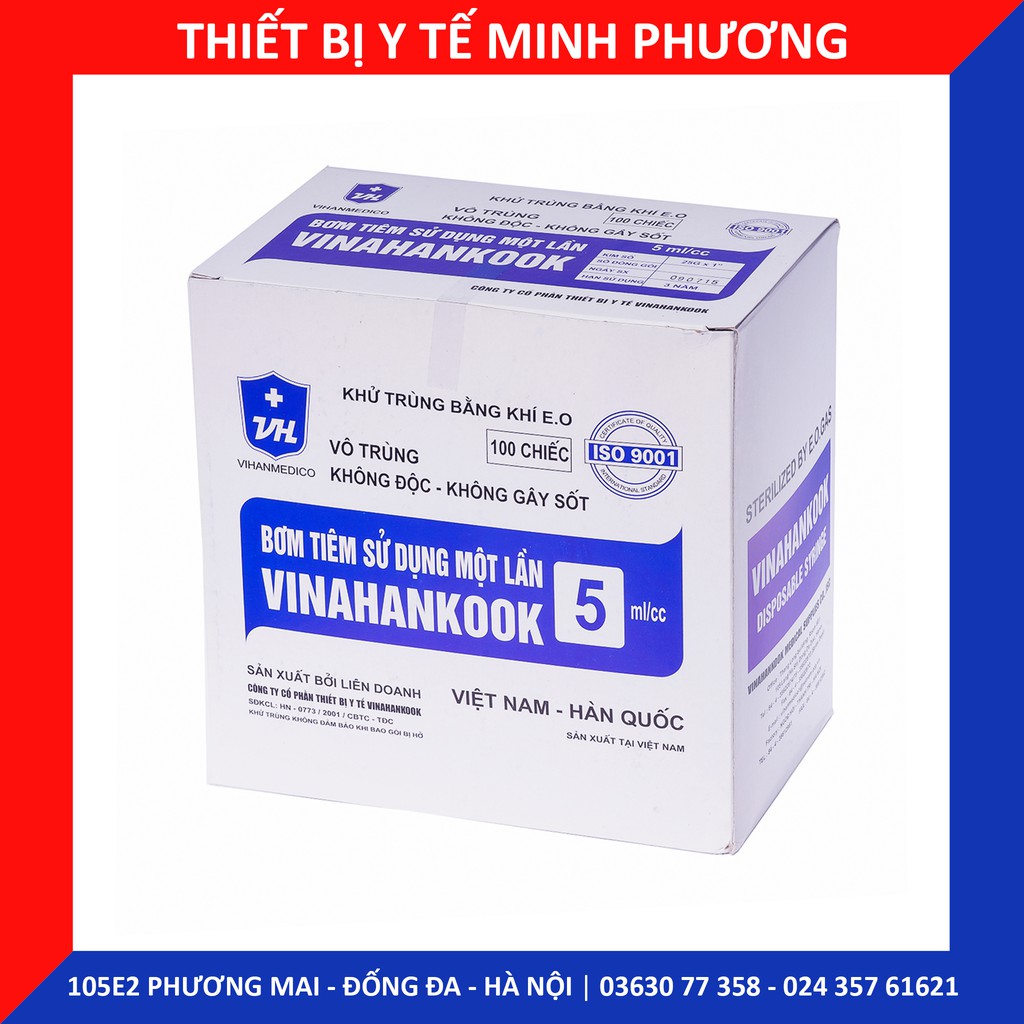 [Bán lẻ 10 chiếc] Bơm tiêm 1 lần Vinahankook 5ml