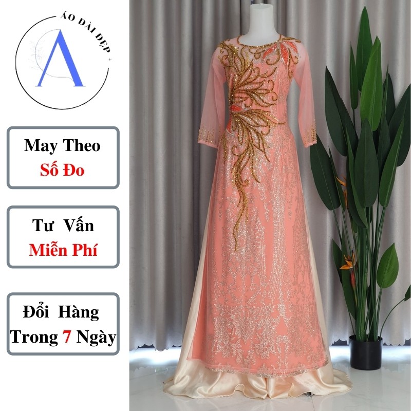 Áo dài mẹ cô dâu – Áo dài sui gia sang trọng ADM029