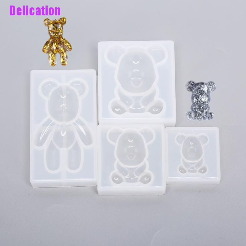 Khuôn silicon làm thủ công tạo hình gấu xinh xắn đa dụng