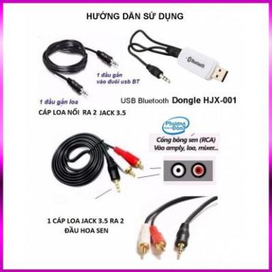 USB Bluetooth Dongle HJX-001 BT-5.0 Version 5.0 kết nối âm thanh với Loa, Amply qua Bluetooth