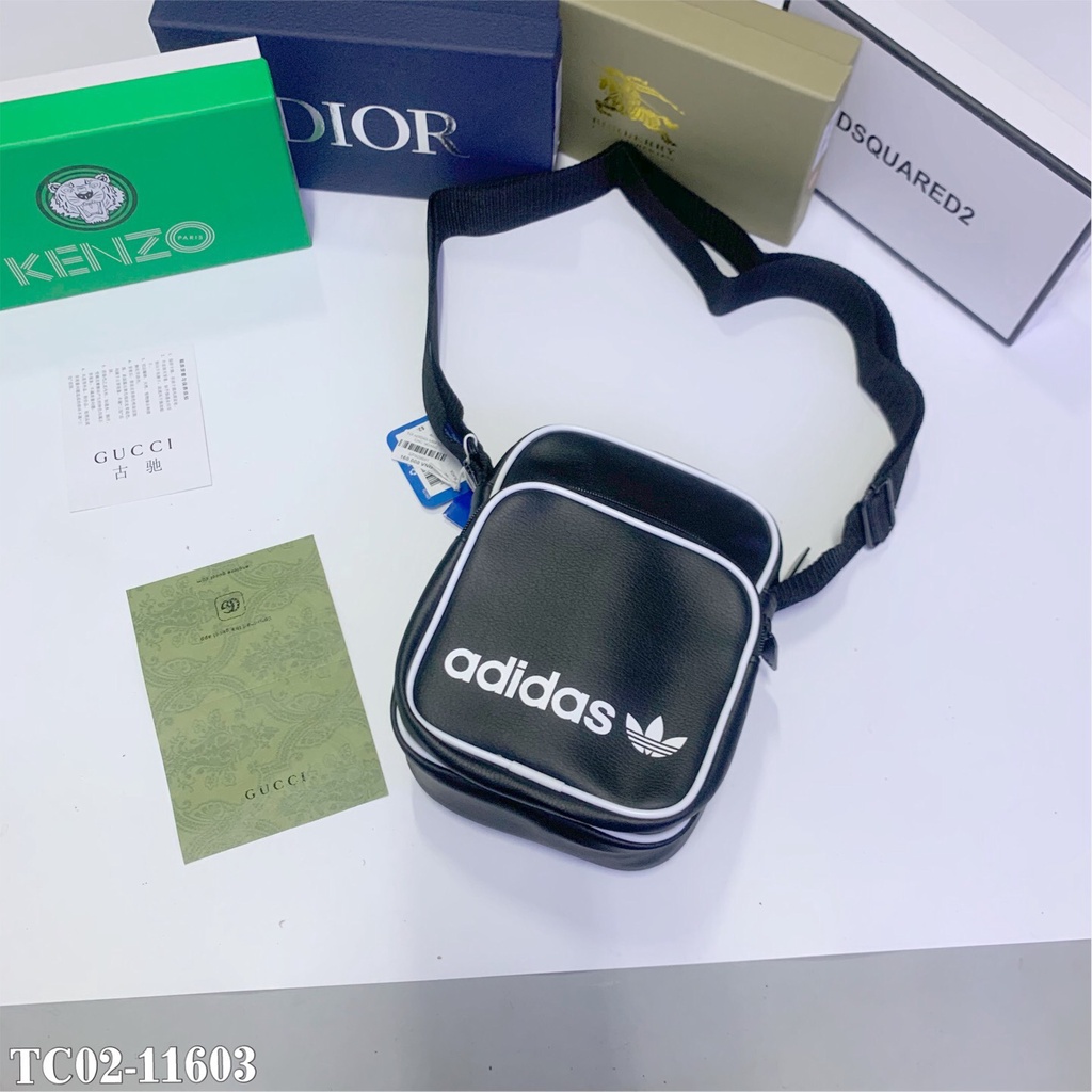 Túi Đeo Chéo Adidas Hàng Xuất Dư  - Bag Đeo Chéo Nam Nữ Nhiều Màu Phối Hoạ Tiết Logo In Chữ Nổi