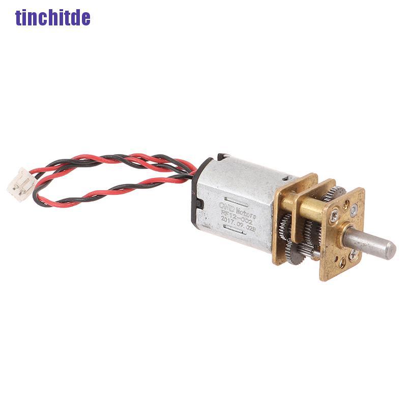 [Tinchitde] Dc 3V-12V 60Rpm Slow Speed Micro Mini N20 Full Metal Gearbox Gear Reducer Motor [Tin]