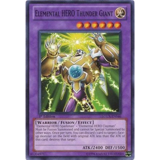 Thẻ bài Yugioh - TCG - Elemental HERO Thunder Giant - LCGX-EN046