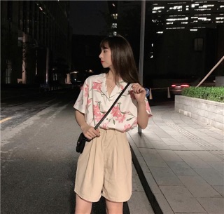 Áo lụa hoa loa kèn (có hình thật)