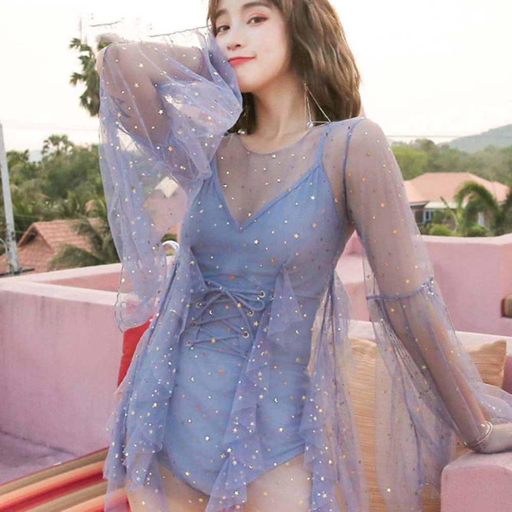 Bộ Đồ Bơi Một Mảnh Tay Dài Phối Ruy Băng Nhiều Màu 2021 | BigBuy360 - bigbuy360.vn