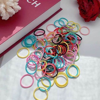 Set 100 Dây Cột Tóc Mini Sắc Màu Cho Bé Kèm Túi Zip Xinh Xẻo