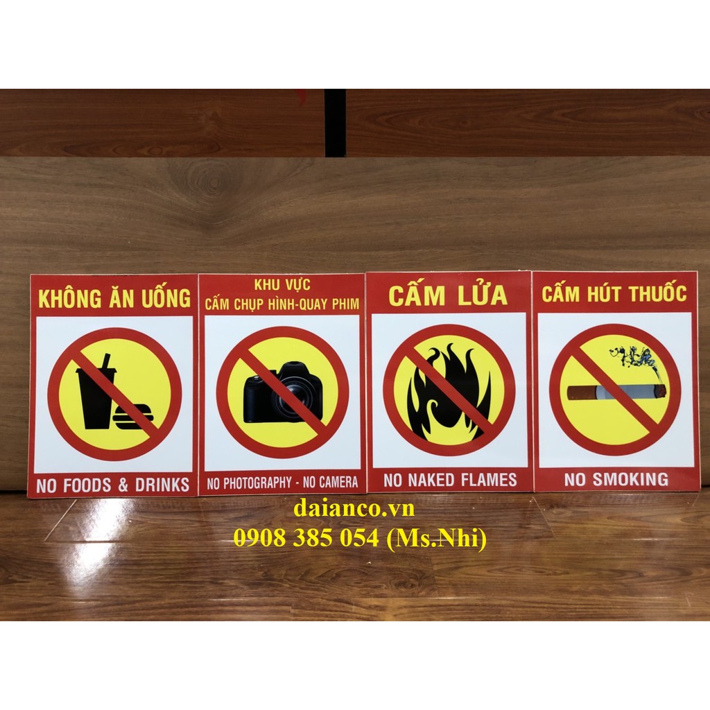 [HCM] KHUYẾN MÃI Bảng cảnh báo cấm nội dung như hình- KT 30x40cm- Chất liệu fomex tiện lợi- Hàng sẵn