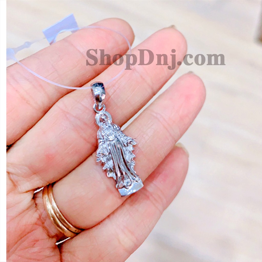 MẶT DÂY CHUYỀN BẠC ĐỨC MẸ BAN ƠN 27MM