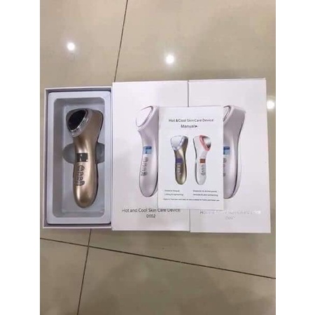 Máy điện di nóng lạnh D002, có ánh sáng sinh học và rung massage