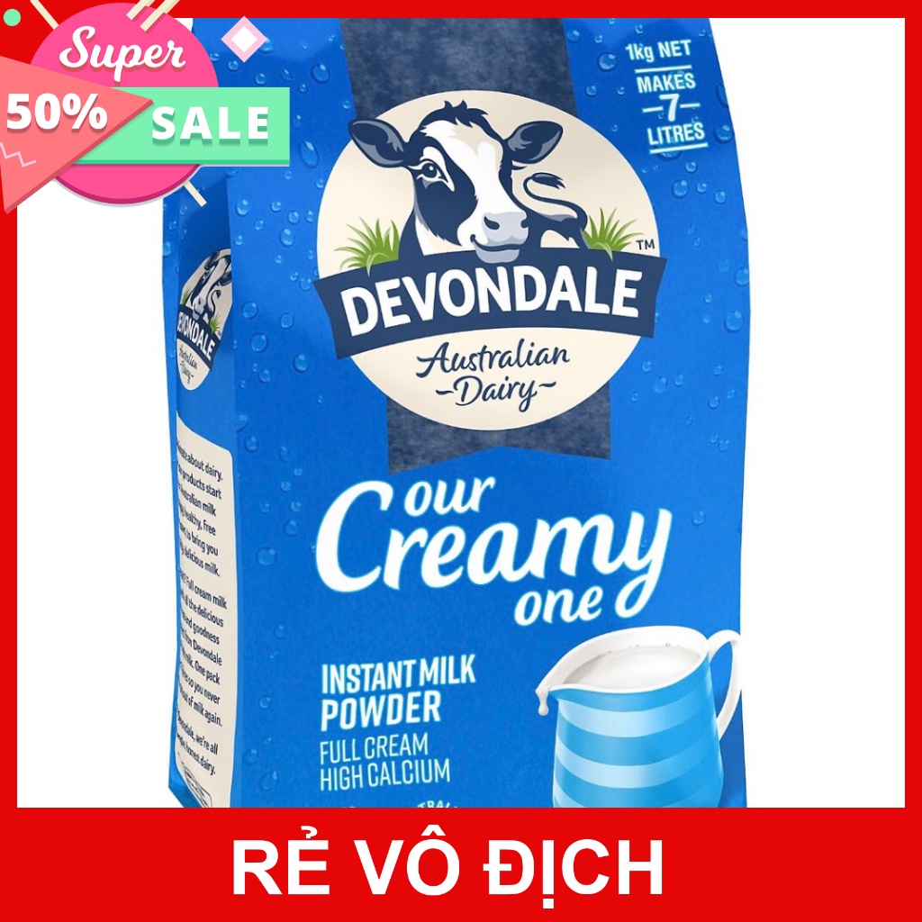 Sữa tươi dạng bột Devondale nguyên kem Úc trên 1 tuổi 1kg