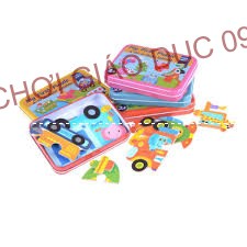 Bộ tranh ghép hộp sắt gồm 6 hình to - Bộ ghép hình My First Puzzle cho bé mới bắt đầu 6 in a box 6in1