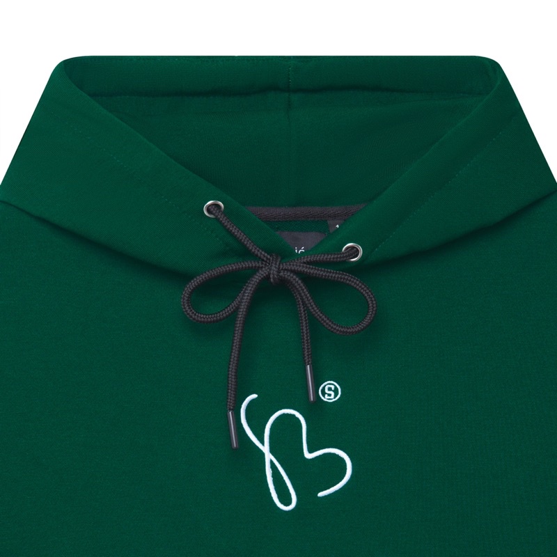 ÁO HOODIE CHÂN CUA FORM RỘNG THÊU LOGO SAMIÉ PREMIUM  - ÁO HOODIE MOSS GREEN DÂY RÚT - HOODIE MÀU XANH LÁ