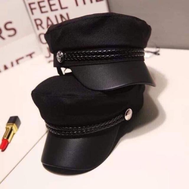 Mũ thủy thủ UMBALA beret phong cách Military Hàn Quốc có dây chỉnh size mũ