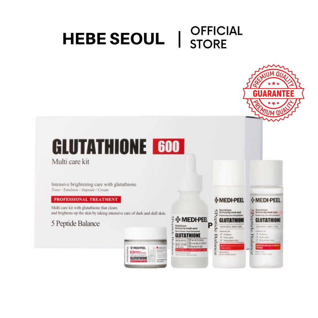 SET Dưỡng Trắng Cấp Ẩm Phục Hồi Da MediPeel Bio-Intense Gluthione 600 Multi Care Kit