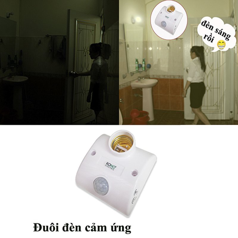 Đui đèn cảm ứng hồng ngoại Chống trộm (BH 12 Tháng)