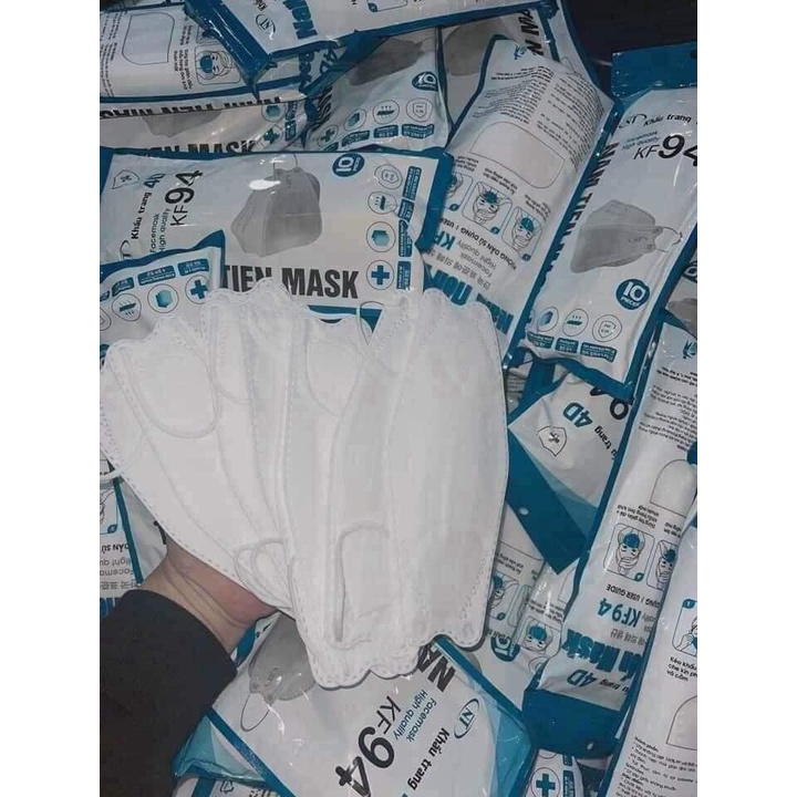 Khẩu trang kf94-4 lớp kháng khuẩn chống bụi siêu mịn sx tại cty Minh Hiếu Mask hàng việt nam(túi 10 chiếc)