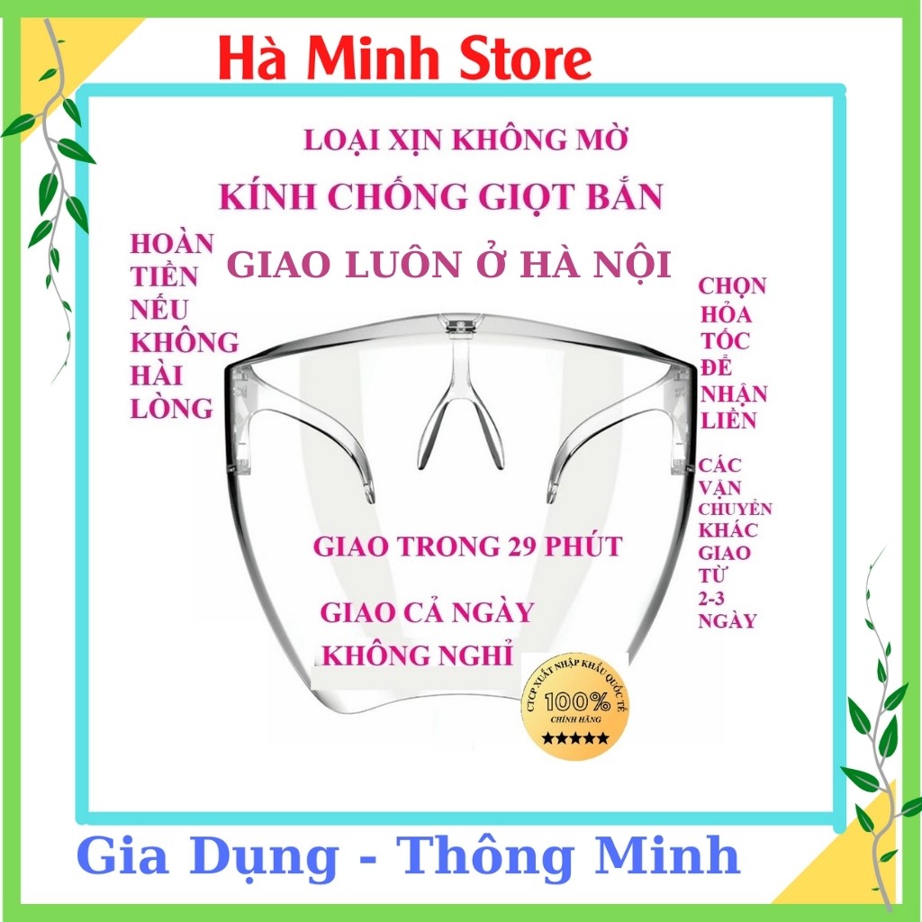 [Hàng Loại A] Kính Chống Giọt Bắn Kính Bảo Hộ Trong Suốt An Toàn Không Mờ Hàng Chính Hãng