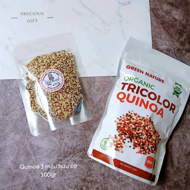 Quinoa 3 màu, hạt diêm mạch 3 màu hữu cơ cho bé ăn dặm