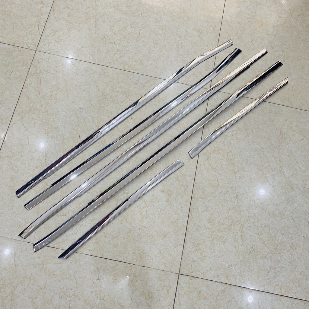 Nẹp chân kính Inox xe Hyundai Tucson 2022 2023 - 6 chi tiết - Chất Liệu Inox Sáng Bóng, Trang trí viền kính cửa xe