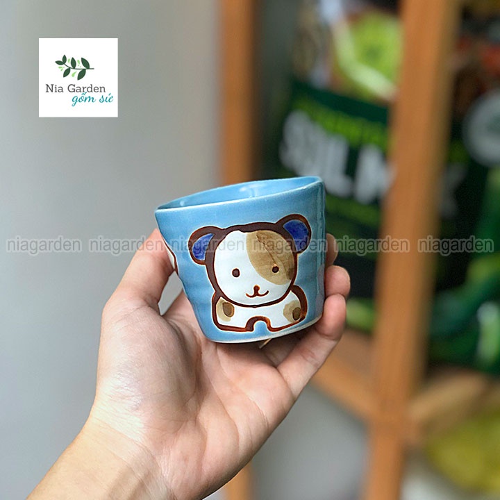 Ly trà cà phê gốm sứ dễ thương nhiều mẫu Nia Gốm Sứ GS1