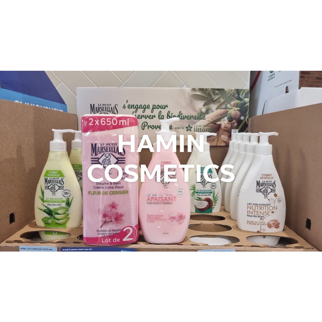 Le Petit Marseillais Lait Soin Hydratant Sublimant - Sữa Dưỡng Thể Cấp Ẩm 24h 400ml và 250ml