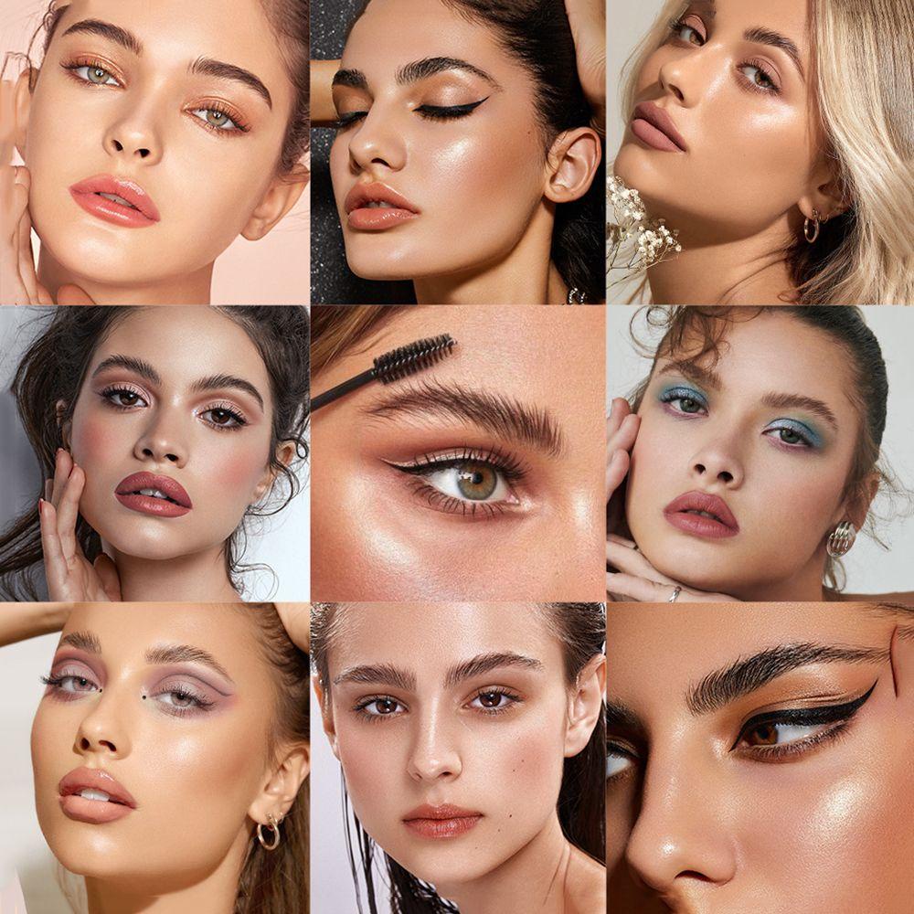 OCEANMAP Xà Phòng Tạo Kiểu Lông Mày Chống Nhòe Kèm Cọ Trang Điểm Tự Nhiên Cho Nữ