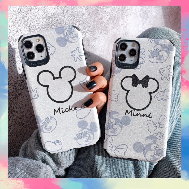 Ốp Lưng Da IMD Mouse Couple đủ dòng điện thoại- G133