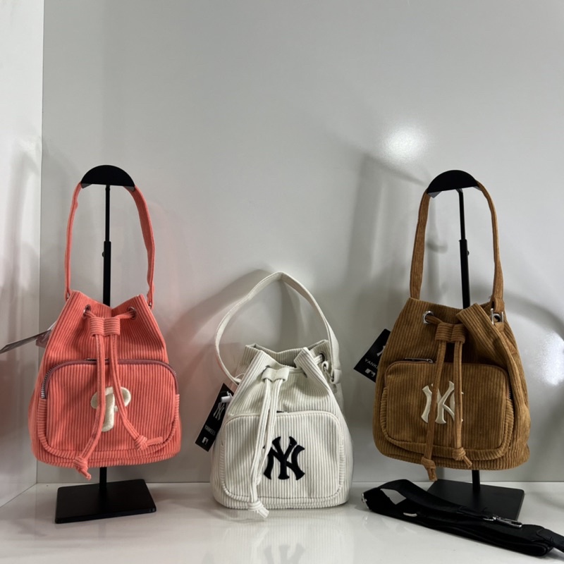 Túi Bucket MLB Nhung Logo Thêu Giá Rẻ