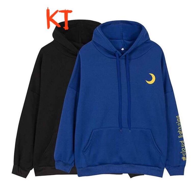 Áo hoodie nỉ mũ logo thời tiết in chữ tay