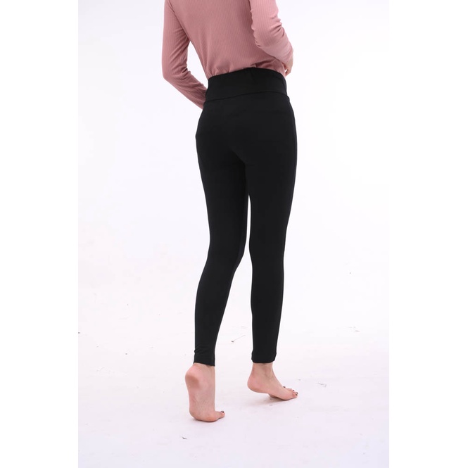 Quần legging dài cạp chéo, chất cotton co giãn 4 chiều - Thời trang đầm bầu cao cấp HONEY