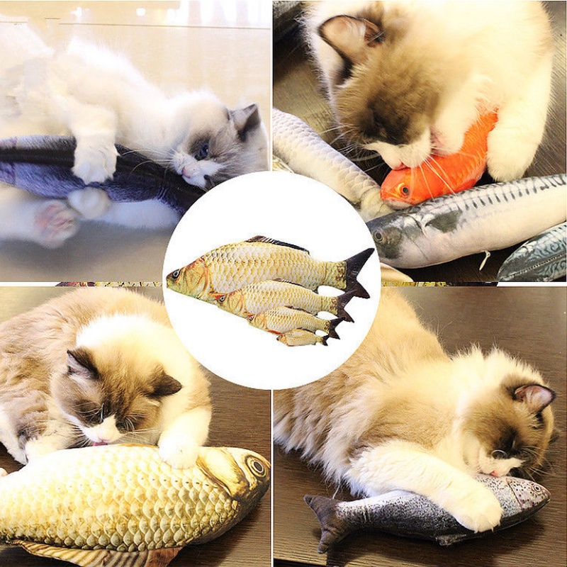 Mô phỏng sang trọng Đồ chơi cá mèo Catnip Gối búp bê thú cưng #A017