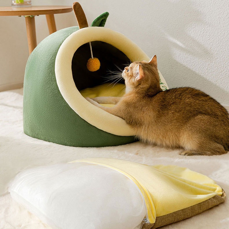 Lều Ngủ Hình Trái Bơ Chống Trượt Giữ Ấm Cho Thú Cưng