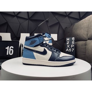 Giày thể thao nike air jordan 1 obsidian màu xanh đen thời trang cho cặp đôi
