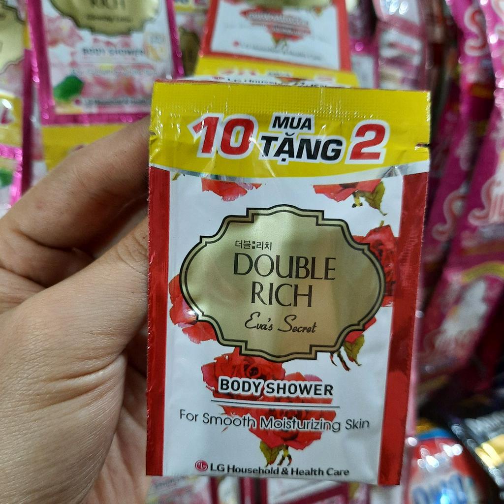 Sữa tắm hoa hồng Double Rich Eva's Secret 7g x 10 gói (10+2 gói)