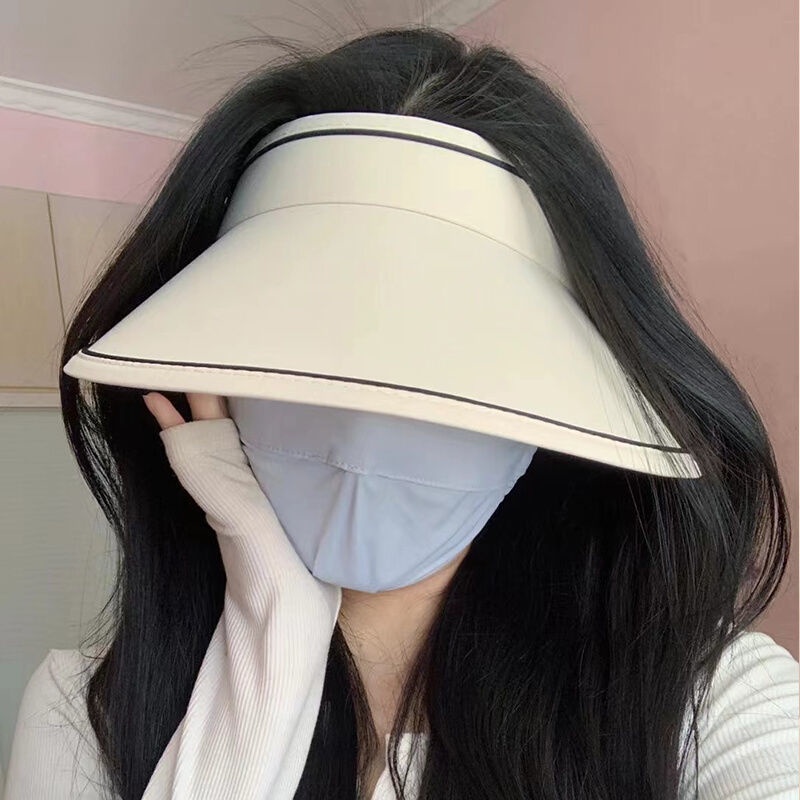 Nón Vải Hở Đầu Chống Tia Cực Tím Màu Trơn Hàn Quốc