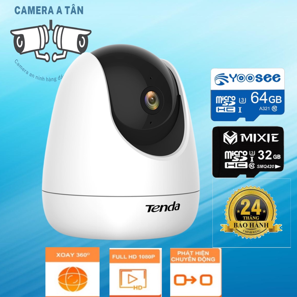 Camera IP Wifi Tenda CP3 Full HD 1080P 360° - Bảo hành 12 tháng
