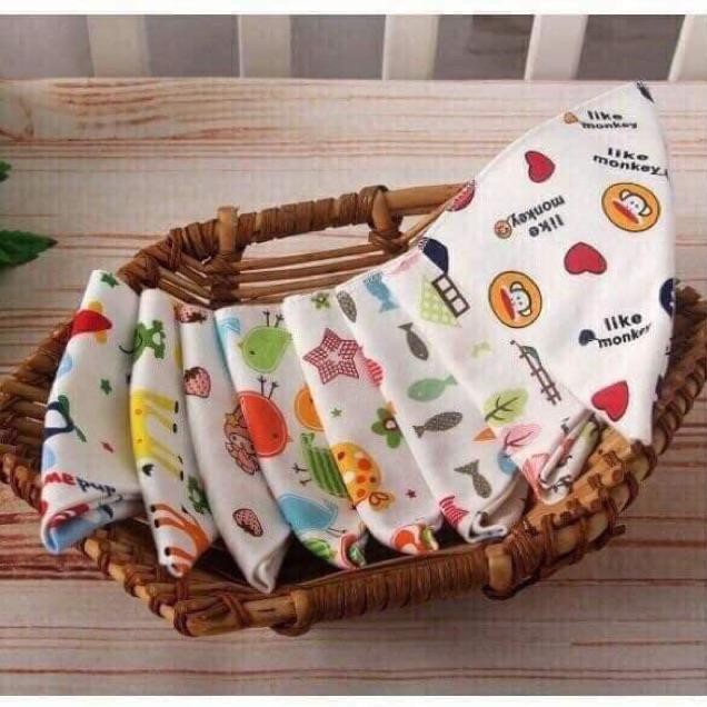 Khăn Yếm Cotton Tam Giác Cho Béz..,,
