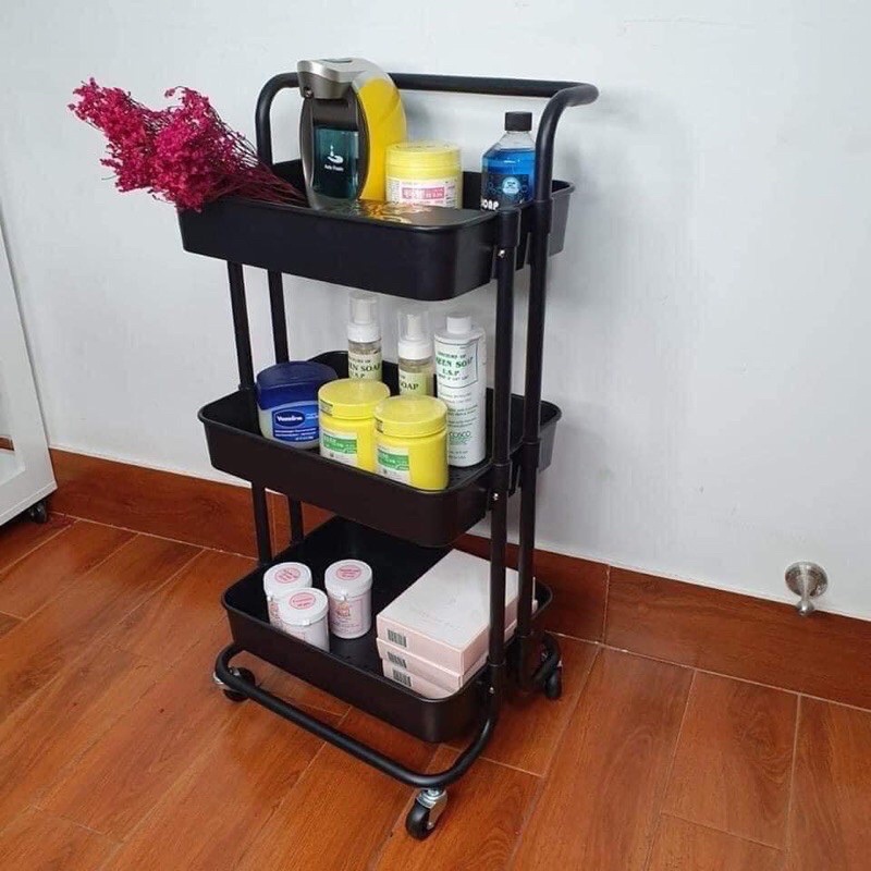 kệ nhựa 3 tầng đựng đồ nail- spa - phun xăm