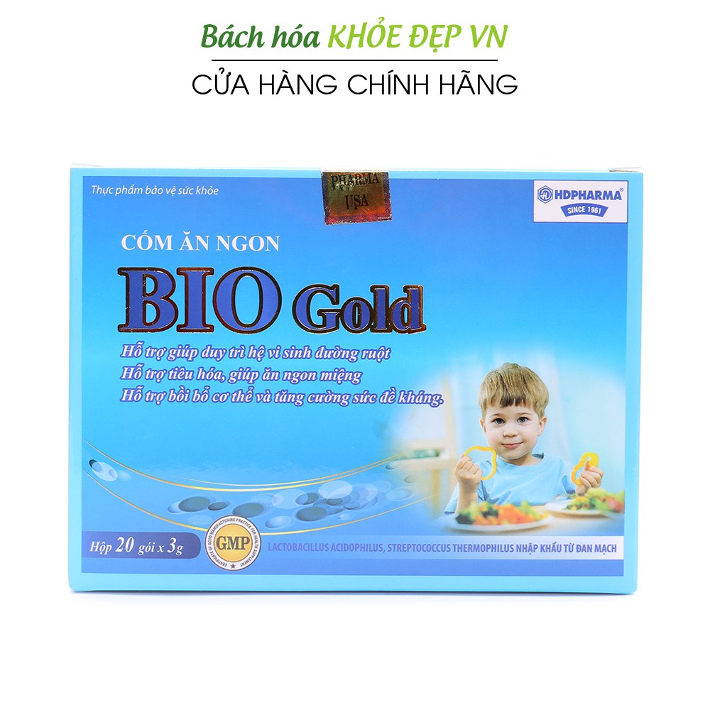 Cốm ăn ngon cho bé BIO GOLD Giúp bé ăn ngon, giảm táo bón, tăng cường miễn dịch - 20 gói [Cốm ăn ngon Bio Gold]