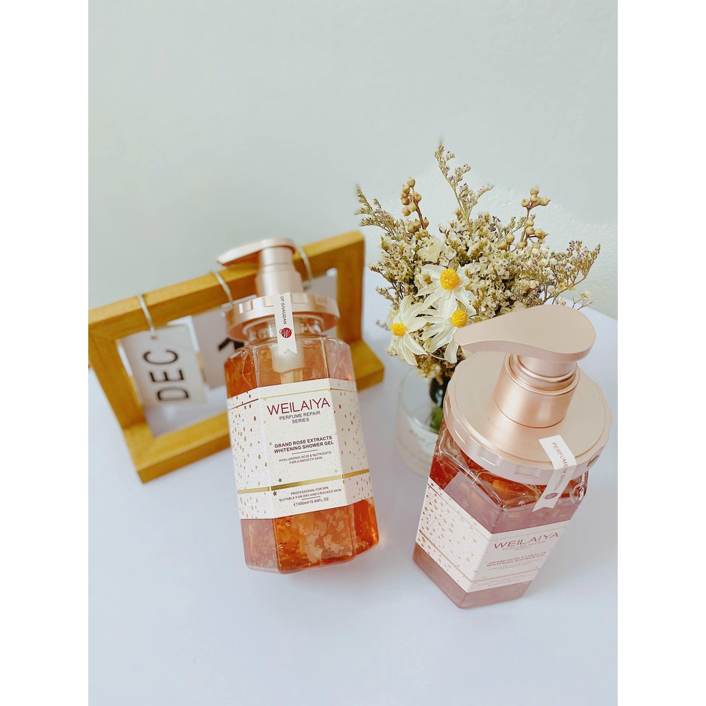 [CHÍNH HÃNG]Sữa Tắm Trắng Da Cánh Hoa Hồng Tươi WEILAIYA Grand Rose Extracts Whitening Shower Gel 450ml | BigBuy360 - bigbuy360.vn